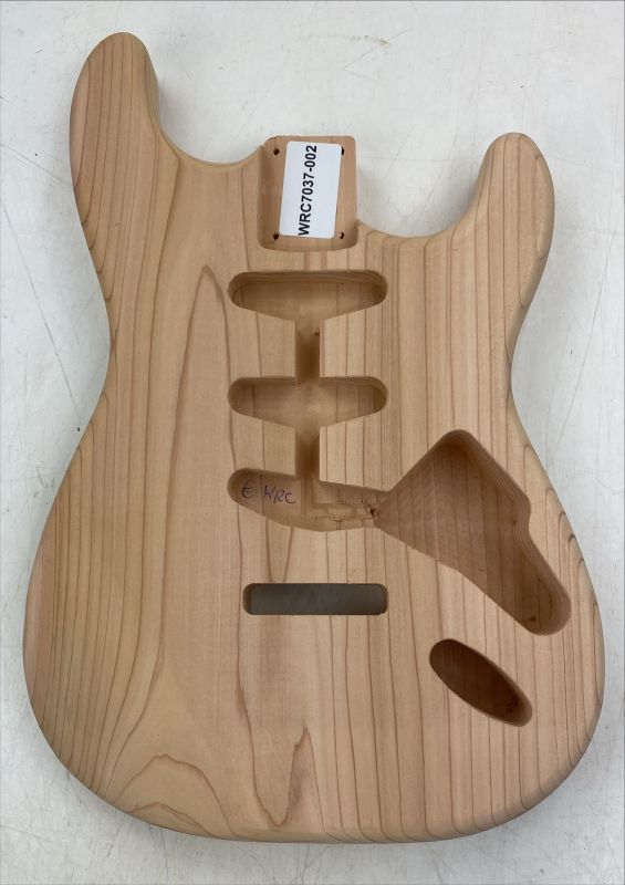 Body Western Red Cedar, 1-pc., Strat, Unique piece #002